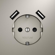 Розетка 1-м СП S70 16А с USB A+A с заземл. защ. шторки механизм кашемир Voltum VLS040403 VLS040403