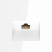 Розетка компьютерная 1-м СП S70 RJ45 кат.6 механизм бел. глянцевый Voltum VLS060101 VLS060101