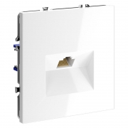 Розетка компьютерная 1-м СП S70 RJ45 кат.6 механизм бел. глянцевый Voltum VLS060101 VLS060101