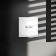 Розетка компьютерная 2-м СП S70 RJ45 + RJ45 кат.6 механизм бел. глянцевый Voltum VLS060201 VLS060201