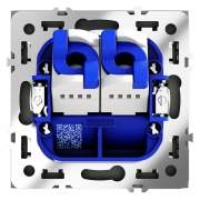 Розетка компьютерная 2-м СП S70 RJ45 + RJ45 кат.6 механизм титан Voltum VLS060206 VLS060206