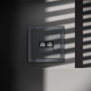 Розетка компьютерная 2-м СП S70 RJ45 + RJ45 кат.6 механизм графит Voltum VLS060207 VLS060207