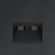 Розетка компьютерная 2-м СП S70 RJ45 + RJ45 кат.6 механизм графит Voltum VLS060207 VLS060207