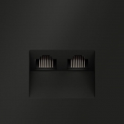 Розетка компьютерная 2-м СП S70 RJ45 + RJ45 кат.6 механизм черн. матов. Voltum VLS060208 VLS060208