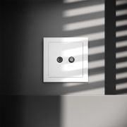 Розетка телевизионная оконечная TV + SAT 2-м СП S70 механизм бел. матов. Voltum VLS060402 VLS060402