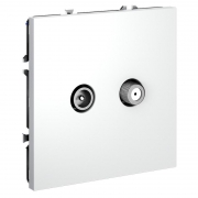 Розетка телевизионная оконечная TV + SAT 2-м СП S70 механизм бел. матов. Voltum VLS060402 VLS060402