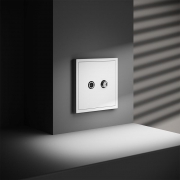 Розетка телевизионная оконечная TV + SAT 2-м СП S70 механизм бел. матов. Voltum VLS060402 VLS060402