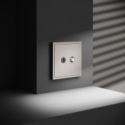 Розетка телевизионная оконечная TV + SAT 2-м СП S70 механизм кашемир Voltum VLS060403 VLS060403