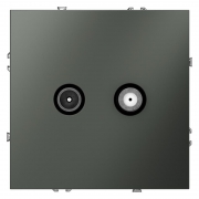 Розетка телевизионная оконечная TV + SAT 2-м СП S70 механизм титан Voltum VLS060406 VLS060406