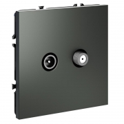 Розетка телевизионная оконечная TV + SAT 2-м СП S70 механизм титан Voltum VLS060406 VLS060406