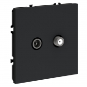 Розетка телевизионная оконечная TV + SAT 2-м СП S70 механизм графит Voltum VLS060407 VLS060407