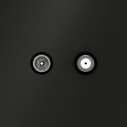 Розетка телевизионная оконечная TV + SAT 2-м СП S70 механизм черн. матов. Voltum VLS060408 VLS060408