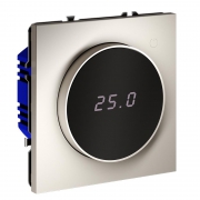 Терморегулятор электронный S70 с индикацией и датчиком для теплого пола механизм кашемир Voltum VLS070103 VLS070103