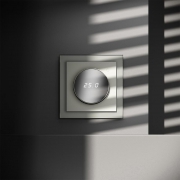 Терморегулятор электронный S70 с индикацией и датчиком для теплого пола механизм сталь Voltum VLS070105 VLS070105