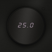 Терморегулятор электронный S70 с индикацией и датчиком для теплого пола механизм черн. матов. Voltum VLS070108 VLS070108