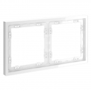 Рамка 2-м S70 пластик. бел. глянцевый Voltum VLS100201 VLS100201
