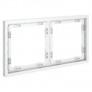 Рамка 2-м S70 пластик. бел. матов. Voltum VLS100202 VLS100202