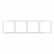 Рамка 4-м S70 пластик. бел. глянцевый Voltum VLS100401 VLS100401