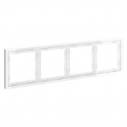 Рамка 4-м S70 пластик. бел. глянцевый Voltum VLS100401 VLS100401