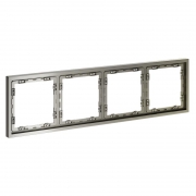 Рамка 4-м S70 пластик. шелк Voltum VLS100404 VLS100404