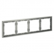 Рамка 4-м S70 пластик. сталь Voltum VLS100405 VLS100405