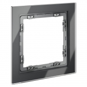 Рамка 1-м S70 стеклян. графит Voltum VLS110107 VLS110107