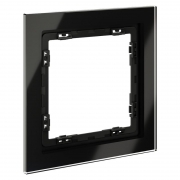 Рамка 1-м S70 стеклян. черн. Voltum VLS110108 VLS110108