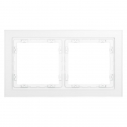 Рамка 2-м S70 стеклян. бел. матов. Voltum VLS110202 VLS110202