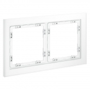 Рамка 2-м S70 стеклян. бел. матов. Voltum VLS110202 VLS110202