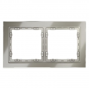 Рамка 2-м S70 стеклян. шелк Voltum VLS110204 VLS110204