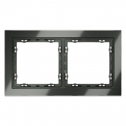 Рамка 2-м S70 стеклян. титан Voltum VLS110206 VLS110206