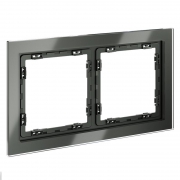 Рамка 2-м S70 стеклян. титан Voltum VLS110206 VLS110206