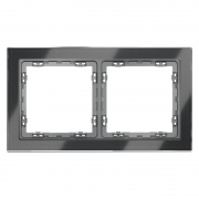 Рамка 2-м S70 стеклян. графит Voltum VLS110207 VLS110207