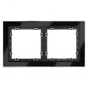 Рамка 2-м S70 стеклян. черн. Voltum VLS110208 VLS110208