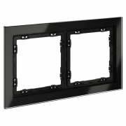 Рамка 2-м S70 стеклян. черн. Voltum VLS110208 VLS110208