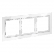 Рамка 3-м S70 стеклян. бел. Voltum VLS110301 VLS110301