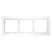Рамка 3-м S70 стеклян. бел. матов. Voltum VLS110302 VLS110302