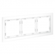 Рамка 3-м S70 стеклян. бел. матов. Voltum VLS110302 VLS110302