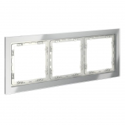 Рамка 3-м S70 стеклян. сталь Voltum VLS110305 VLS110305