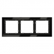 Рамка 3-м S70 стеклян. черн. Voltum VLS110308 VLS110308