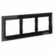 Рамка 3-м S70 стеклян. черн. Voltum VLS110308 VLS110308