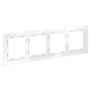 Рамка 4-м S70 стеклян. бел. Voltum VLS110401 VLS110401