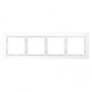 Рамка 4-м S70 стеклян. бел. матов. Voltum VLS110402 VLS110402