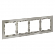 Рамка 4-м S70 стеклян. шелк Voltum VLS110404 VLS110404