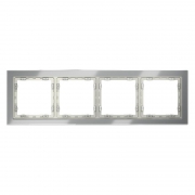 Рамка 4-м S70 стеклян. сталь Voltum VLS110405 VLS110405