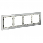 Рамка 4-м S70 стеклян. сталь Voltum VLS110405 VLS110405