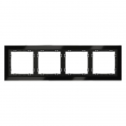 Рамка 4-м S70 стеклян. черн. Voltum VLS110408 VLS110408