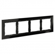 Рамка 4-м S70 стеклян. черн. Voltum VLS110408 VLS110408