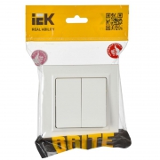 Выключатель проходной 2-кл. СП BRITE ВС10-2-6-БрБ 10А бел. IEK BR-V22-0-10-K01 BR-V22-0-10-K01