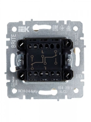 Выключатель проходной 2-кл. СП BRITE ВС10-2-6-БрКр 10А беж. IEK BR-V22-0-10-K10 BR-V22-0-10-K10